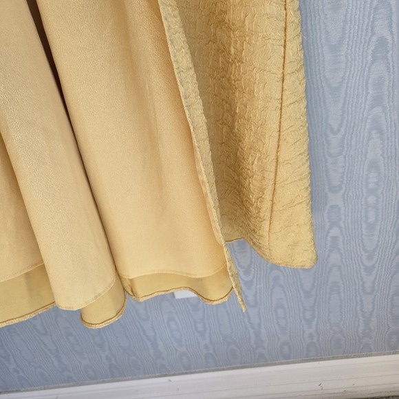 NWT ASTR The Label Medium Crinkle Maxi Dress Yellow Corset Lace Up Back Cottage - Picture 5 of 11